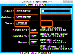 Advanced search feature (press ESC to use it from the game selector menu)